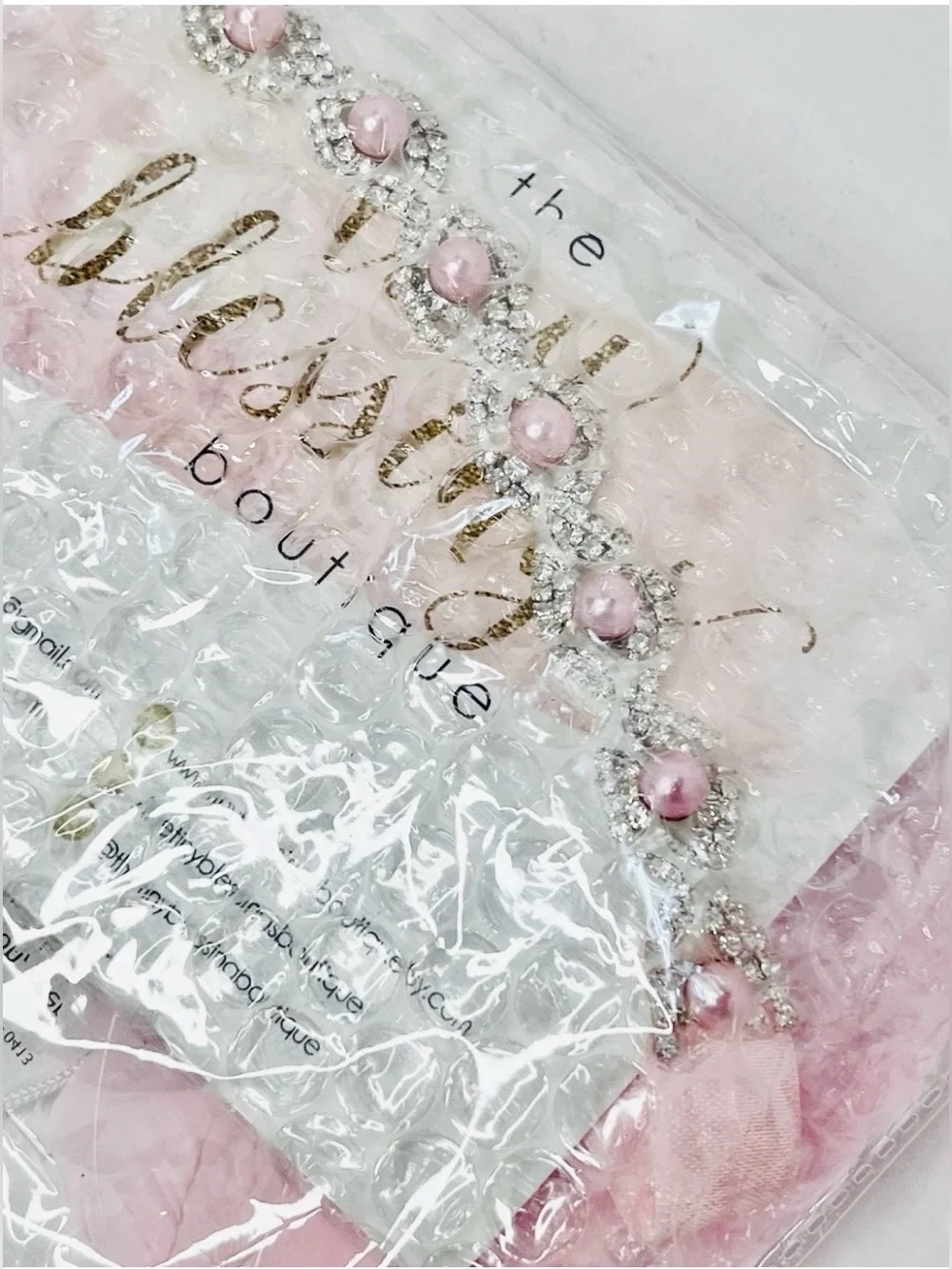 Newborn Baby Angel Wings Pink Feather Halo Rhinestone Photo Prop